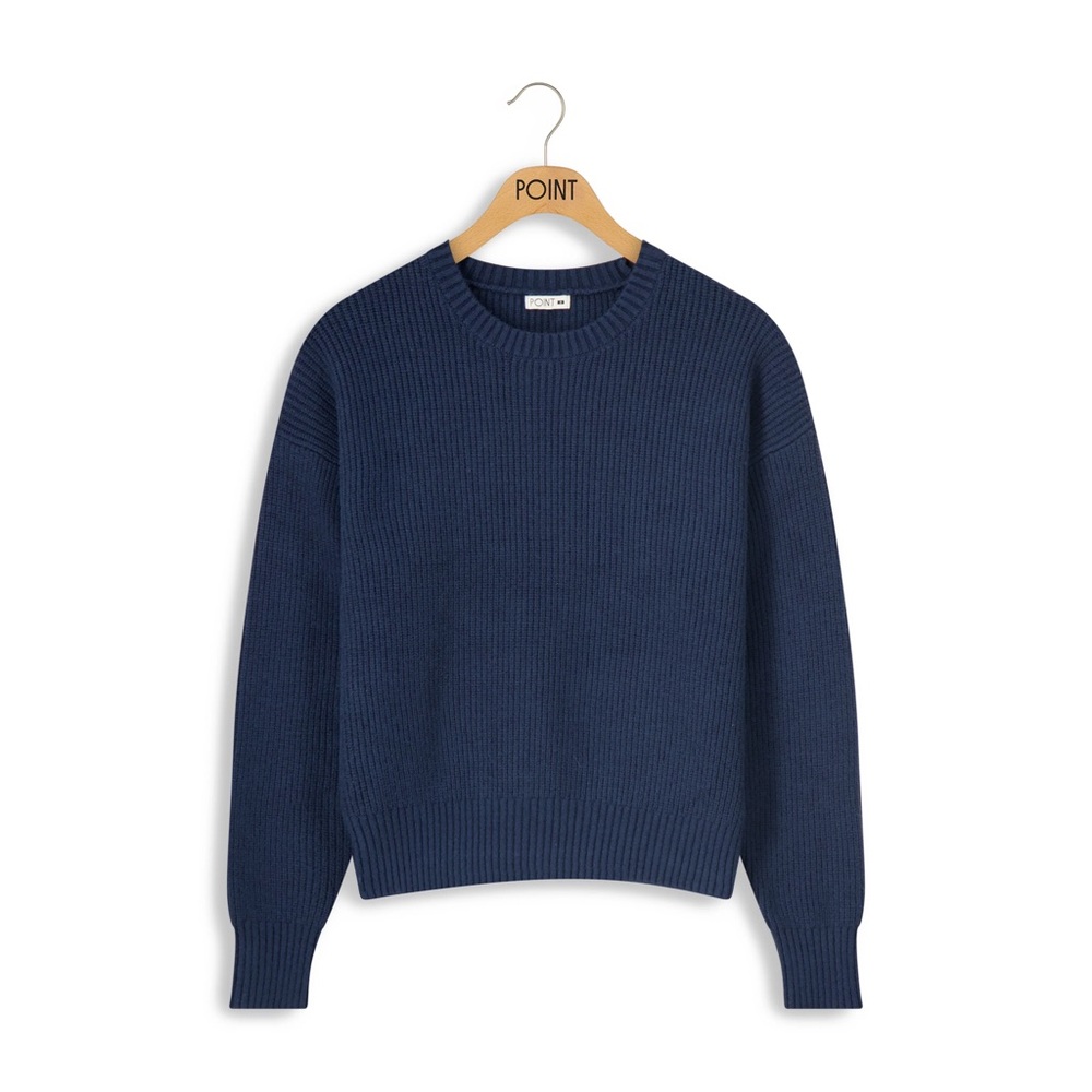 Point Chunky Crew Sweater